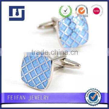 Factory supply blue enamel cufflink ,cuff link manufacturer