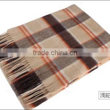 2014 new fashion 100% cashmere scarf Refined grid scarf