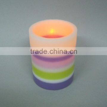 5" Height Colorful Wax Shell Window Candle With Black Holder photo-5