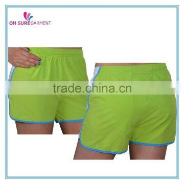 100% polyester custom dry fit womens running shorts