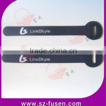 black hook and loop cable tie