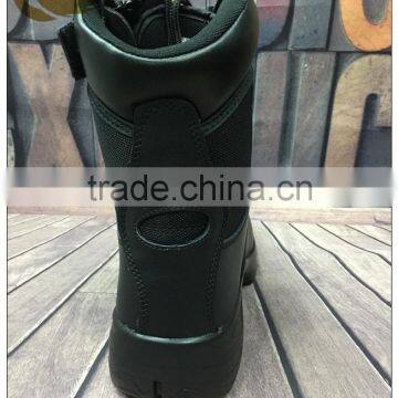 High Ankle Fashion Genuine Leather Black Military Combat Boots Army Safety Shoes photo-4