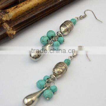 New design Bohemia Jewelry Drop Pendant Vintage Turquoise Earrings For Women