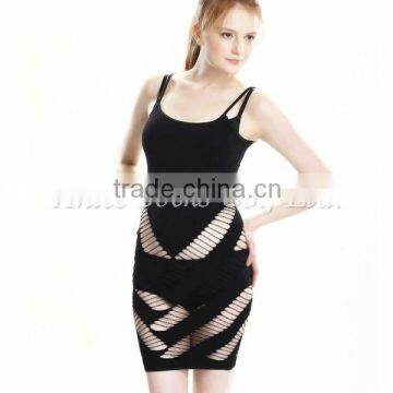 NET-5009 Seamless Slim Lady Sexy Lingerie cut out Dress ladies inner dress