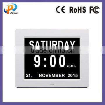 wholesale800*600 digital 4:3 digital calandar time clock frame display screen care for elderly digital frame clock portable