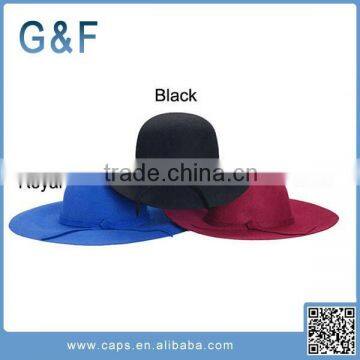 Factory Price Soft Faux Ladies Wide Brim Wool Felt Hat