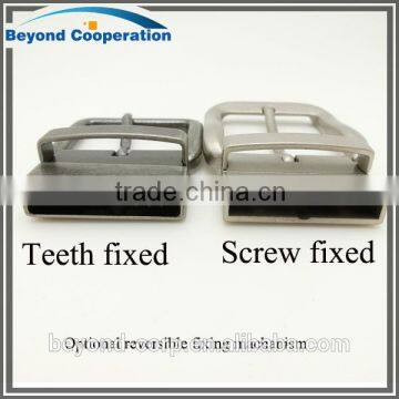 39mm Matt Nickel Burnished Screw Fixed Rotating Belt Buckle for Man photo-2