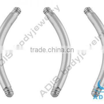 components in body piercing- threaded eyebrow bars