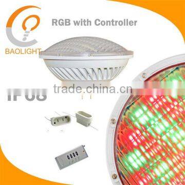 GX16D par56 led pool light RGB with controller synchronizing 36W plastic with aluminum housing