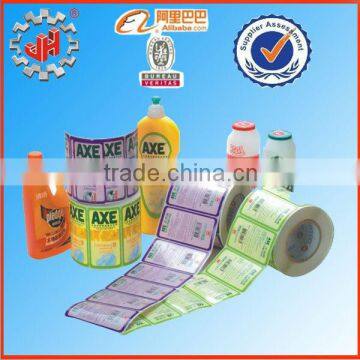 Personalized design vinyl sticker printing for E juice bottle,colorful adhesive Plastic bottle label printing