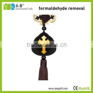 Eco-friendly Europe and America Style cross religious car hanging pendant made by activated carbon