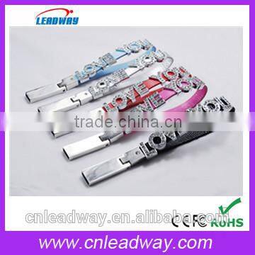 crystal bracelet usb flash memory stick cheap 1gb usb pen drive