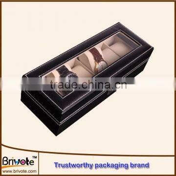 genuine leather tie box/elegance leather wine box/leather paper packaging box for tablet computer