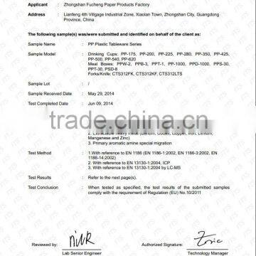 FTS Testing - EU -FOOD GRADE