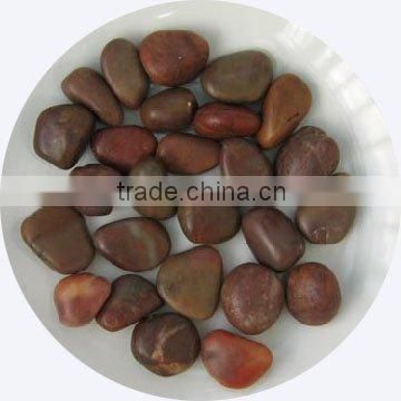 red polished pebble stone