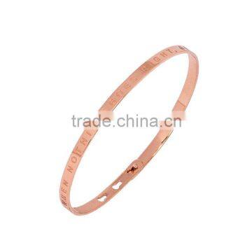 Memories Bangles With Customize Design Word 'WHEN NOTHING GOES RIGHT, GO LEFT' With 4mm/7mm Width photo-2