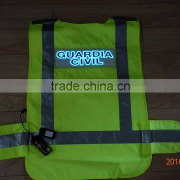 PYL-EL-SV001-GC-USB EL flashing safety vest / EL Safety vest / EL Traffic safety vest