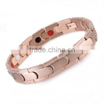 Stainless Steel rose golden Mens Link Chain Bracelet