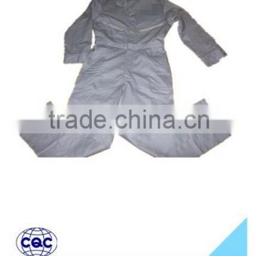 100% cotton white and grey jumpsuit warm coveralls for men