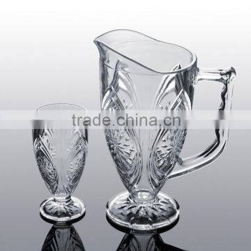 TRANSPARENT CHEAP WHITE GLASSWARE SET