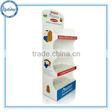 Economic retail store shelf ready display,cardboard expositor snacks display factory