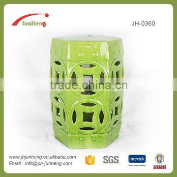 green glazed ceramic stool chairs garden furniture dubai, vintage stool, garden art wholesale