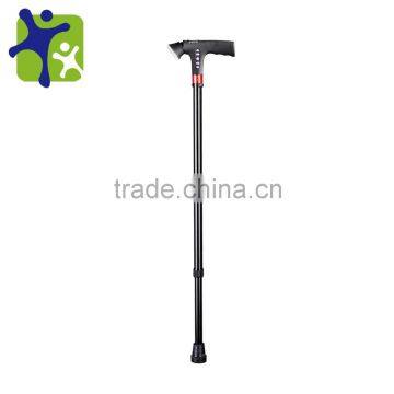 Multifunctional thick aluminum crutches, LED lights, radio, folding cane telescopic slip