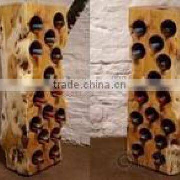 Solid wooden wine rack