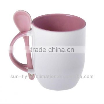 Sublimation mug with spoon