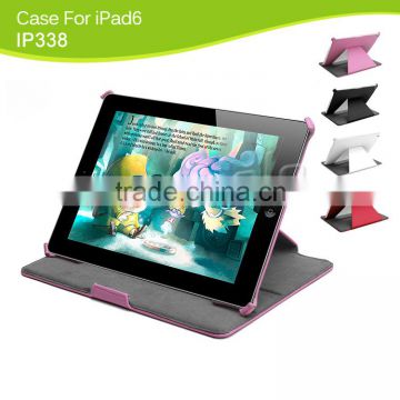 Decorated case high quality leather tablet cover for iPad 6 hot selling