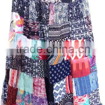 NEW Style Patchwork LONG Full Cotton Hippie Skirt