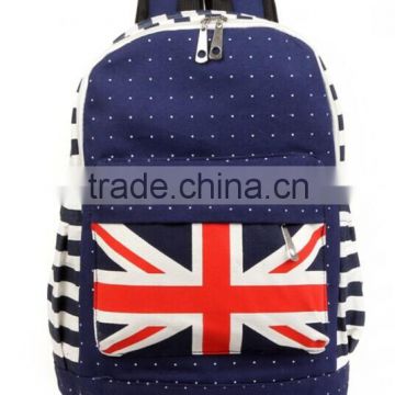 korean street dot backpacks bag with UK flag