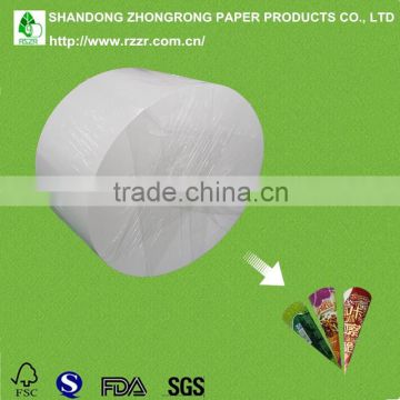 128+15gsm PE coated art paper for ice cream cone