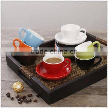 cheaper ceramic glaze coffee set ,colorful cup