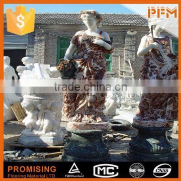 Natural marble full hand carved park use gravestone statues