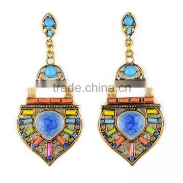 Bohomia Chandelier Earrings Crystal Beads Large Dangling Teardrop Earring Accessory For Lady