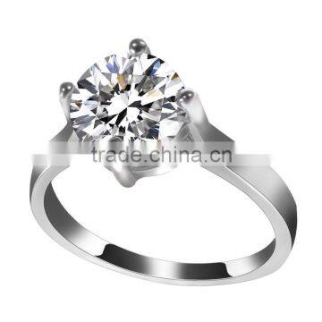 Simple Ring Design Single Prong Setting Zircon Finger Ring Small Elegant Rings For Women