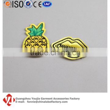 Yellow Colour Textile Sew-on Embroidery Custom Patches