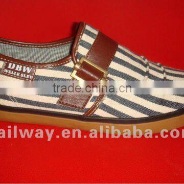 Fashion canvas shoe for gentleman with rubbe sole