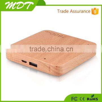 High Real Capacity Good Quality 7800mah Mobile Wood Power Bank With Mirco Usb Cable photo-4