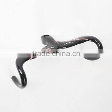 LK009 Bike parts 400/420mm Bicycle Handlebar with Stem Carbon Integrated handlebar stem HOMHIN