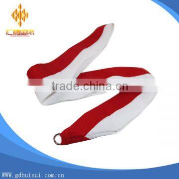 High quality cheapest customized red and white color satin ribbon