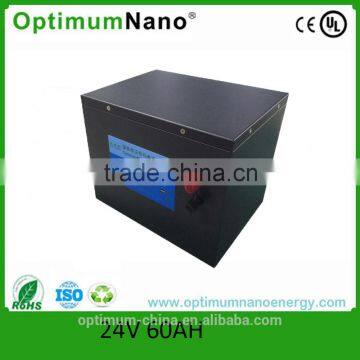 Deep Cycle 24v 60ah lifepo4 electric motor battery