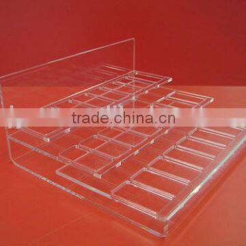 clear acrylic/plastic floor display stand for cosmetic products