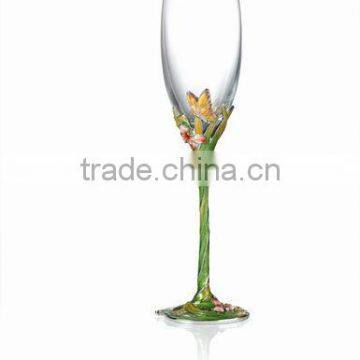 RORO Chanson orchid enamel crystal glass wine glass champagne glass