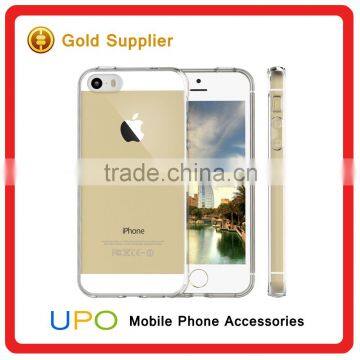 [UPO] Wholesale Clear crystal Hard back Plastic TPU Cell Phone Case cover for iPhone 5 5s