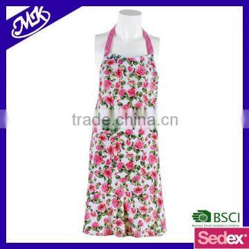 Hot sale beauty cotton printing fashion aprons for women