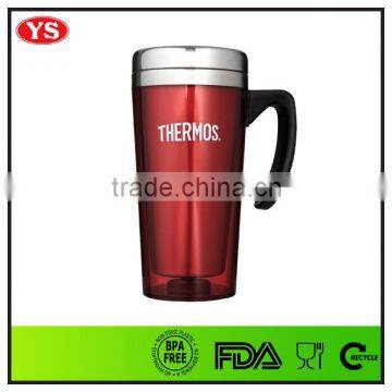double walled insulated thermos coffee mug with ss lid