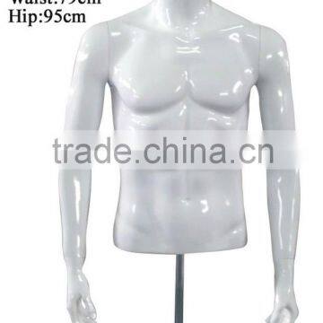 male half body mannequin with straight arms