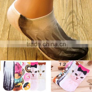 Men Women Multiple Colors 3D Printed Cute Unisex Cotton Cartoon Socks New